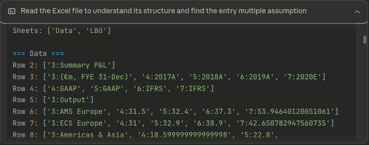 What an LLM actually sees when you give them your spreadsheet